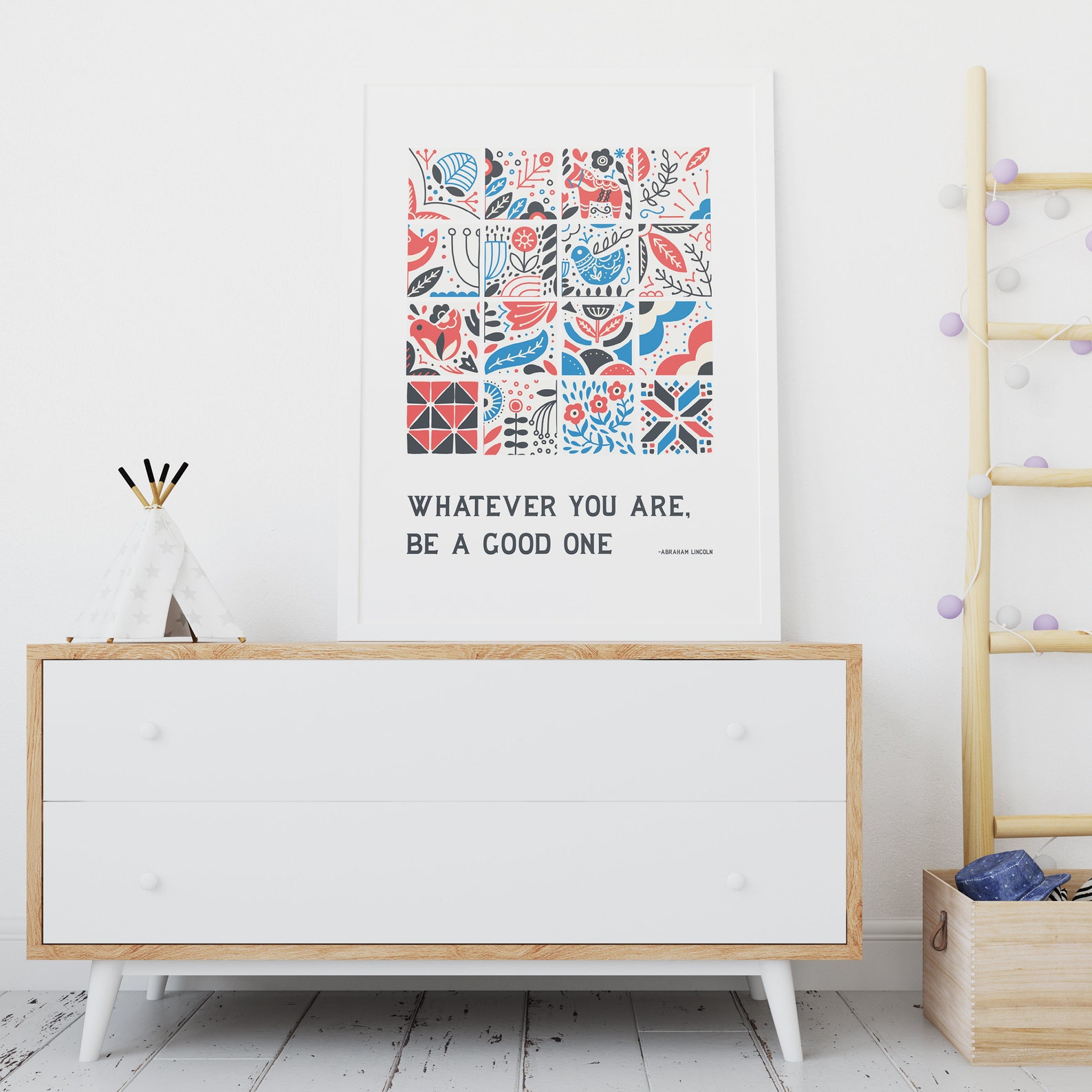 Scandinavian Lincoln Quote Printable Art Wall Print : Playroom Kids ...