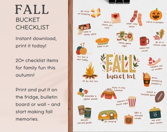 Fall Bucket List Printable: Family Autumn Activities (PDF)