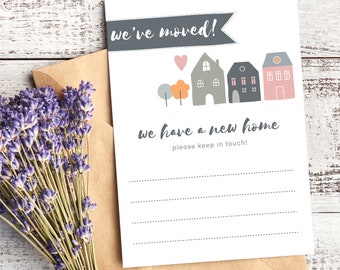 Moving Announcements with Envelopes, New Address Cards, We’ve Moved Cards, Fill-In Change of Address Cards, Moving Postcard