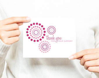 Breast Cancer Cards for Breast Cancer Awareness | Breast Cancer Thank You Cards with Envelopes, Cancer Survivor, Breast Cancer Ribbon Cards