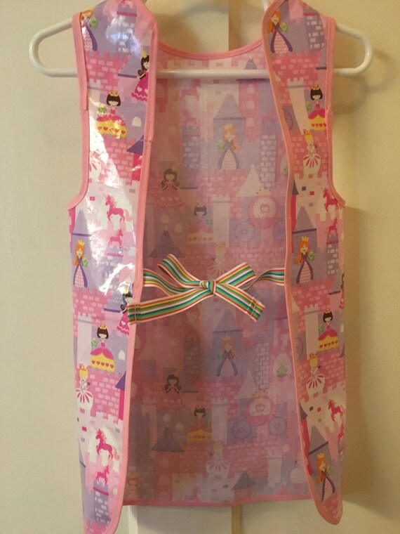 Princess Art Smock Apron Wipe Clean Vinyl Apron Fits Size - Etsy