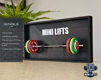 Mini PR Wall: Monitor de levantamiento de pesas personalizado para  Powerlifting y CrossFit Mini pantalla de barra