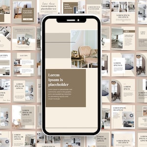 social media templates for interior designer, social media post, instagram post & Stories, interior design IG marketing content, home decor