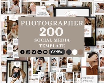 Photographer Social Media Template, Photographer Instagram, Photography Memoir, Instagram Story template Canva, Instagram Photography feed