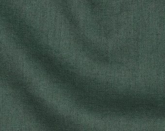 Tela de lino lavado verde bosque vendida por media yarda / Mezclilla de peso ligero a medio, perfecta para vestidos, pantalones y más / OEKO-TEX