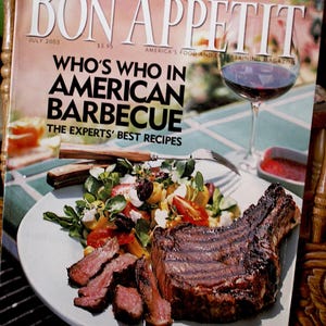 BON APPETIT Magazine July 2003 Recipe Vintage Book, America&#39;s Food And Entertaining Magazine, Summer Barbecue Recipes