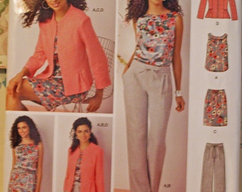 Simplicity Pattern #1467 K5 Sizes 8-16  Misses' and Miss Petite Top, Jacket and Pull-on Pants and Skirt Pattern UNCUT FF