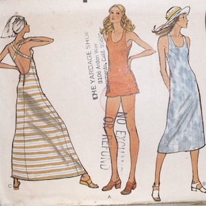 Vintage Vogue 8075,  Misses&#39; Dress or Top Size 10, Sewing Pattern, Women&#39;s Dress Pattern Very Easy Vogue