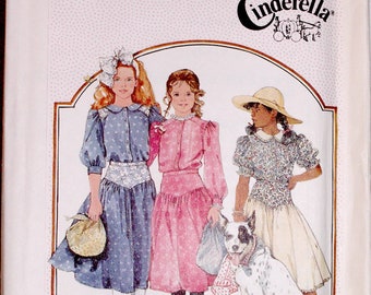 Vintage Simplicity 8192 Sewing Pattern Sizes 7  Girls' Simplicity CINDERELLA 2-pc Dress (Blouse & Skirt) Sewing Pattern, UnCut