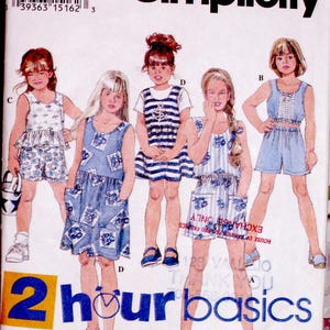 Vintage Simplicity 8898 Sewing Pattern Sizes 7-12 Girls&#39; Simplicity Sewing Pattern 2-Hour Basics