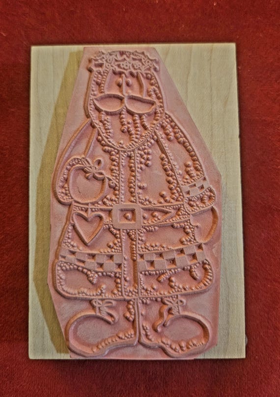 Stampij #223 | Timbro In legno | 50x50mm | Mucca