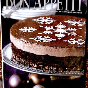 BON APPETIT Magazine DEC 2004 Recipe Vintage Book, America&#39;s Food & Entertaining Magazine Christmas Holiday dinners, New Years Eve in Paris