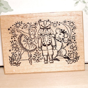 RARE aposentado PSX Nutcracker Ballet Carimbo de borracha, troca de selos pessoais F-137 Diário de lixo de Natal, álbum de recortes, cartões, suprimentos de artesanato