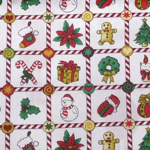 Tessuto natalizio, tessuto per trapunte, FQ Fat Quarter, 100% cotone, 19,5&quot;x19,5&quot;, per trapunte, artigianato, tessuto natalizio a quadretti, giocattoli, regali