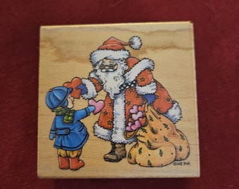 OOP Mary Engelbreit for All Night Media #847F Give Your Heart rubber stamp, #S