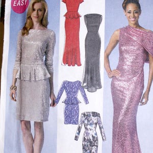 McCall&#39;s Pattern # M 7047 Sewing Pattern, Misses Dresses, Size E5 - 14, 16, 18, 20, 22 UNCUT Pattern (c)2014 Wedding, Prom Gown, Mix & Match