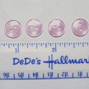 Button Lot 6 Pieces, Vintage Buttons, Steampunk Craft Jewelry Findings, Doll & Sewing Supplies, Vintage PINK Buttons 1/2"