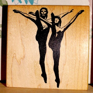 Tampon en caoutchouc STAMPA ROSA # 121270 DANSEURS Tampon en caoutchouc monté sur bois, Junk Journal, Fabrication de cartes, Invitations, Carte d'anniversaire, Artisanat