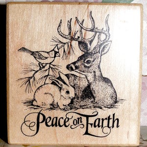 "RARITÄT Rentner PSX ©1991 Weihnachten ""Peace on Earth"" Stempel Personal Stempelbörse F-323 Urlaub Journal Scrapbook Karten, Bastelbedarf