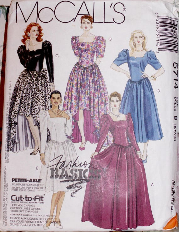 Vintage Mccall's 5714 Sewing Pattern Sizes 8-10-12 Long Designer Prom Gown  Pattern, Bridal Pattern Bridesmaid, Misses Wedding Gown, UNCUT - Etsy Israel