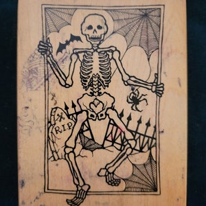 Personal Stamp Exchange K-422 Skeleton Rubber Stamp 1992, #S