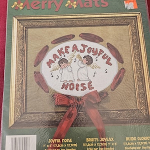 Bucilla Merry Mats #84512 Joyful Noise counted cross stitch kit, #S
