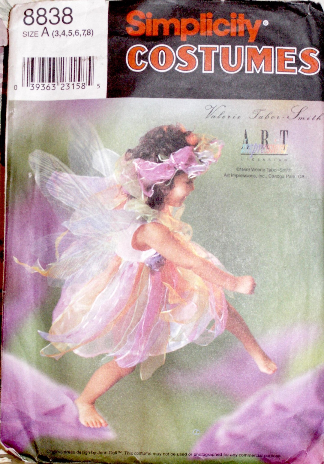Halloween Sewing Pattern SIMPLICITY 8838 Fairy Girls' Costume, Sizes 3 ...