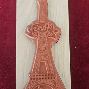 Scrapbooking Inkadinkado Wooden Rubber Stamp The Eiffel Tower La Tour