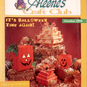 Vintage ALEENE'S Craft Club Magazine from 1998 Craft Book, Patterns Vintage 1990s OOP Book HOLIDAY Ideas