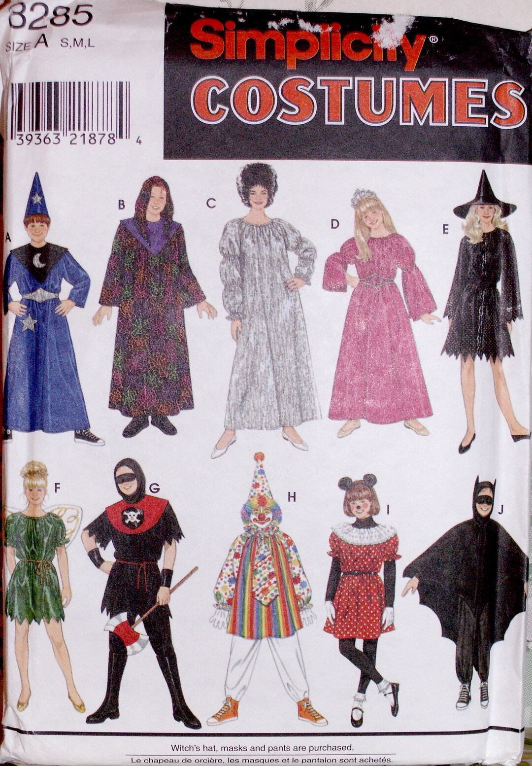 Halloweencostumes Childs Costumes Sizes 714 SML Sewing Etsy