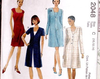 Vintage McCall's Pattern # 2048 Sewing Pattern, Misses Dress & Unlined Jacket, Lagenlook, Size C 10, 12, 14 UNCUT Vintage Pattern 1999