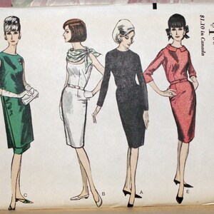 Vintage Vogue 6268, Misses Kleid Größe 16, Schnittmuster, Damen Kleid & Tunika Schnittmuster UNCUT 1964