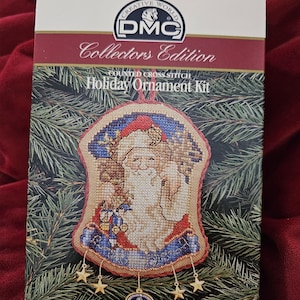 Vintage DMC Collectors Edition Holiday Ornament counted cross stitch kit