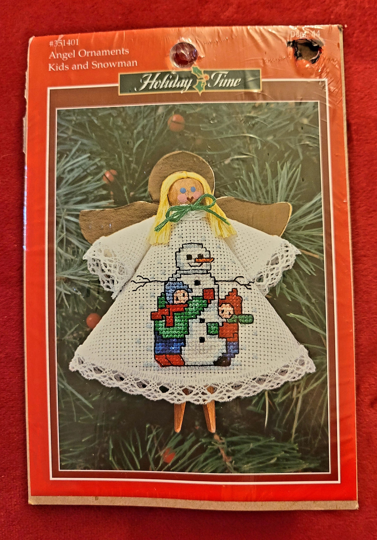 Counted Cross Stitch Clothespin Angel Christmas Ornament Kit Etsy