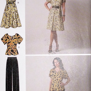 Simplicity Designer Sewing Pattern 2615 Size AA 10-18 Misses&#39;/Women&#39;s Pullover Dress, Top, Pants / Shorts Pattern Easy to Sew Uncut  (c)2009