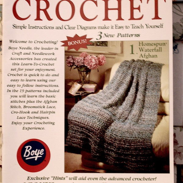 Learn to Crochet Book I Taught Myself to Crochet by Boye Left-Handed Section 19 Projects