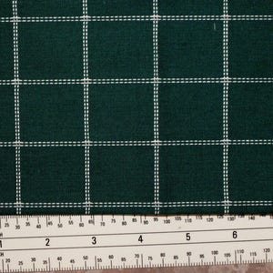 Weihnachtsstoff, Quiltstoff, FQ Fat Quarter, 100% Baumwolle, 18 &quot;x 22&quot; Quilting, Handwerk, Vintage Stoff, Grün & Weiß karierter Stoff