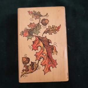 Tampon en caoutchouc OOP Stampendous, #S-M050 Feuilles de chêne