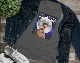Unsolved Mysteries Triblend Tee: Retro TV Show Graphic T-Shirt