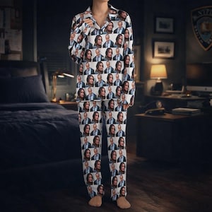 Pajama Set: Benson and Stabler Law Order SVU Print - Lightweight Stretch Material