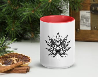Modern Marijuana Leaf Mug – Multiple Colors Available