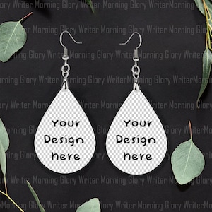 Mockup, Drop Earring Mockup for sublimation printing,png mockup,easy mockup, pair teardrop mock,earring mock templates,earring mockups