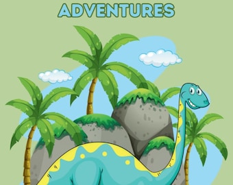 Dinosauriemålarbilder för barn: Dino-Mite-äventyr (digital nedladdning)