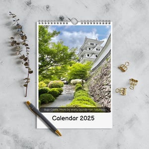 Wall Calendar (2025), Castles, Japanese Wall Art, Wall Art Japan, Japan Wall Art, Wall Art Japanese,Japan Calendar, Japaneseart, Wall art