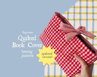Quilted Book Cover Schnittmuster: Anfänger-freundliches PDF mit Video-Tutorial