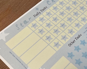 Star Sticker Chart for Kids and Adults | Habit Tracker | Chore Chart | The Artist's Way Tracker | Sticker Chart | Daily Habit Tracker | PDF