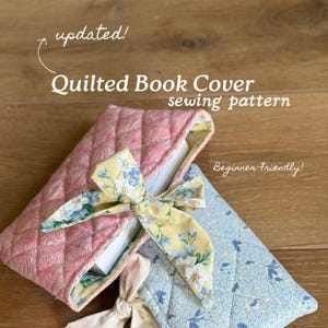 Quilted Book Cover Sewing Pattern: Beginner-Friendly PDF with Video Tutorial