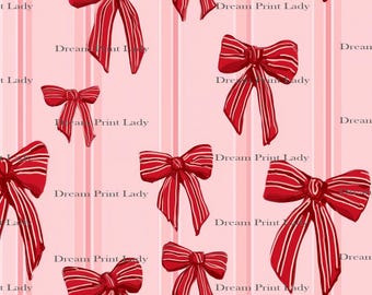 Seamless pattern Valentine, Ribbon, Bows pink and red, Stoffmuster, Heart, Love, Valentines Day, Cute Patterns