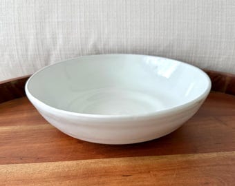 Rustic Large White Serving Bowl | Pottery Display Bowl | Handmade Serving Bowl | Wedding Gift | Housewarming Gift | Bridal Shower Gift Bowl