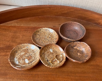 Small Ring Dish | Pottery Jewelry Dish | Speckled Ceramic Ring Dish